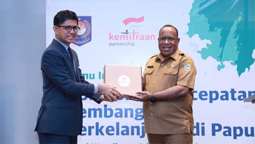 Wakil Menteri Dalam Negeri (Wamendagri), John Wempi Wetipo saat acara temu interaktif di Hotel Wyndham Jakarta