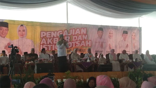 Wakil Gubernur Lampung, Chusnunia Chalim (Nunik) Hadiri Pengajian Akbar di Way Kanan