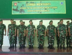 Koramil 03 Kaligesing Juara Lomba Paduan Suara Hymne TNI AD dan Mars Korem 072 Pamungkas
