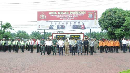 Bupati Asahan Pimpin Apel Gelar Pasukan Operasi Ketupat 2023