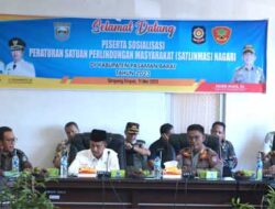 Pemkab Pasbar Sosialisasikan Peraturan Satlinmas Nagari
