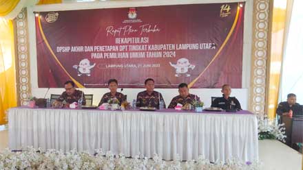 KPU Lampura Tetapkan Rekapitulasi DPT Pemilu 2024