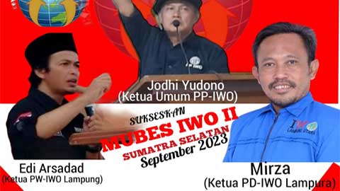 PW Lampung dan PD Lampura Dukung Mubes IWO di Palembang