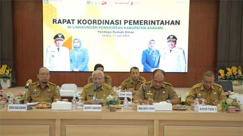 Bupati Asahan pimpin Rakorpem Bulan Juli 2023