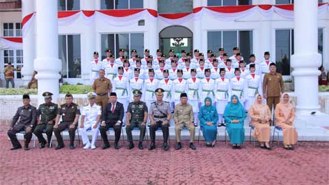 Pengukuhan Anggota Paskibraka Kabupaten Asahan tahun 2023