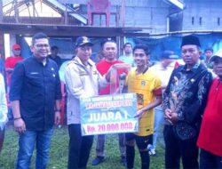 Popesta Simpang Tiga Alin Juara I Turnamen Sepak Bola Rajawali Cup XVI
