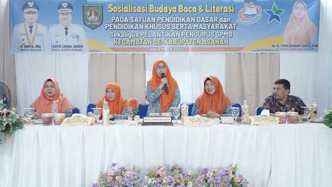 Dinas Perpustakaan dan Arsip Kabupaten Asahan Sosialisasikan Budaya Baca dan Literasi