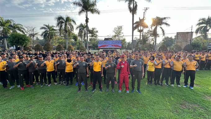 Polresta Magelang Selenggarakan Olahraga Bersama