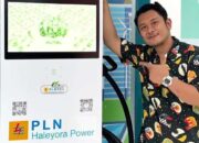 Penggiat otomotif, Atenx Katros di booth PLN di IIMS 2024