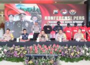 Konferensi pers Polda Jateng tentang pengungkapan kasus peredaran Narkoba Lintas Jawa-Sumatera