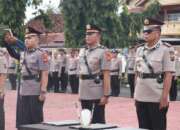 Pejabat Polres Muba Dapat Kenaikan Pangkat dan Sertijab