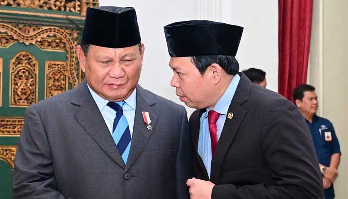 Prabowo Subianto bersama Wakil Ketua DPD RI, Sultan B Najamudin