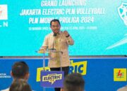 Tedi-Bharata Pembina tim voli putri Jakarta Electric PLN, Tedi Bharata saat menyampaikan sambutannya dalam acara peresmian tim voli putri Jakarta Electric PLN di Kantor Pusat PLN, Jakarta pada Selasa 23 April 2024