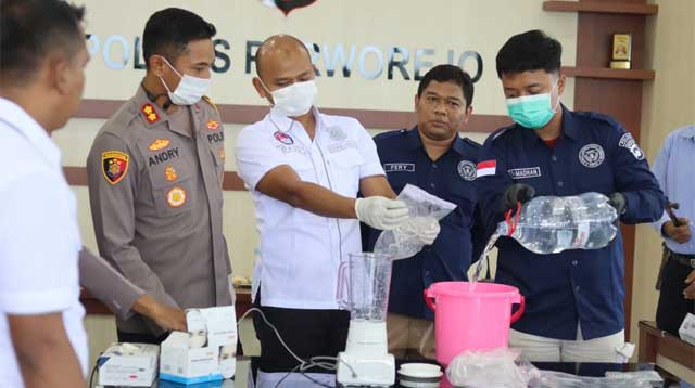 Kapolres Purworejo Pimpin Pemusnahan Narkoba Jenis Sabu-sabu